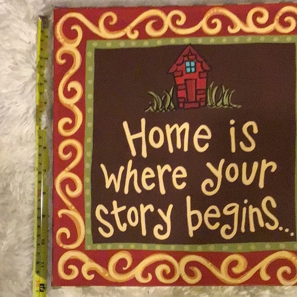 Canvas wall art 12X12 Home is where your story begins vintage cute make an offer - Picture 7 of 8